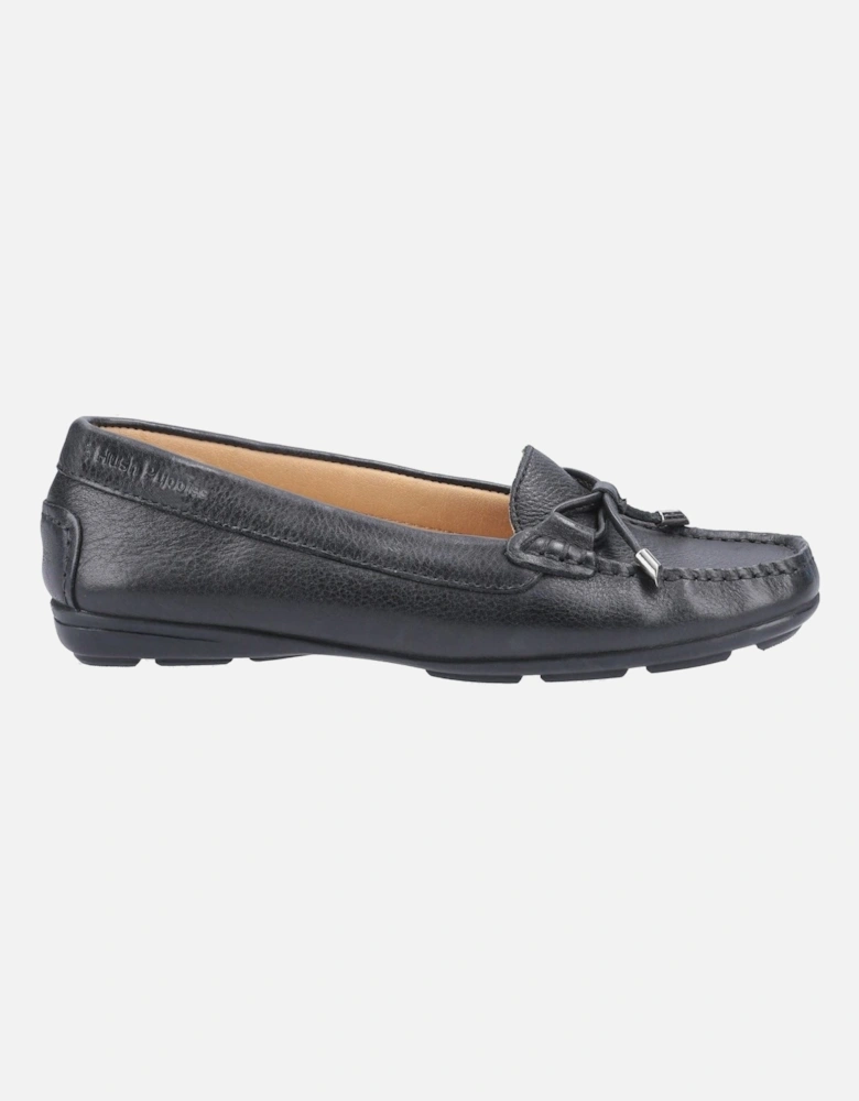 Maggie Leather Women's Black Loafers