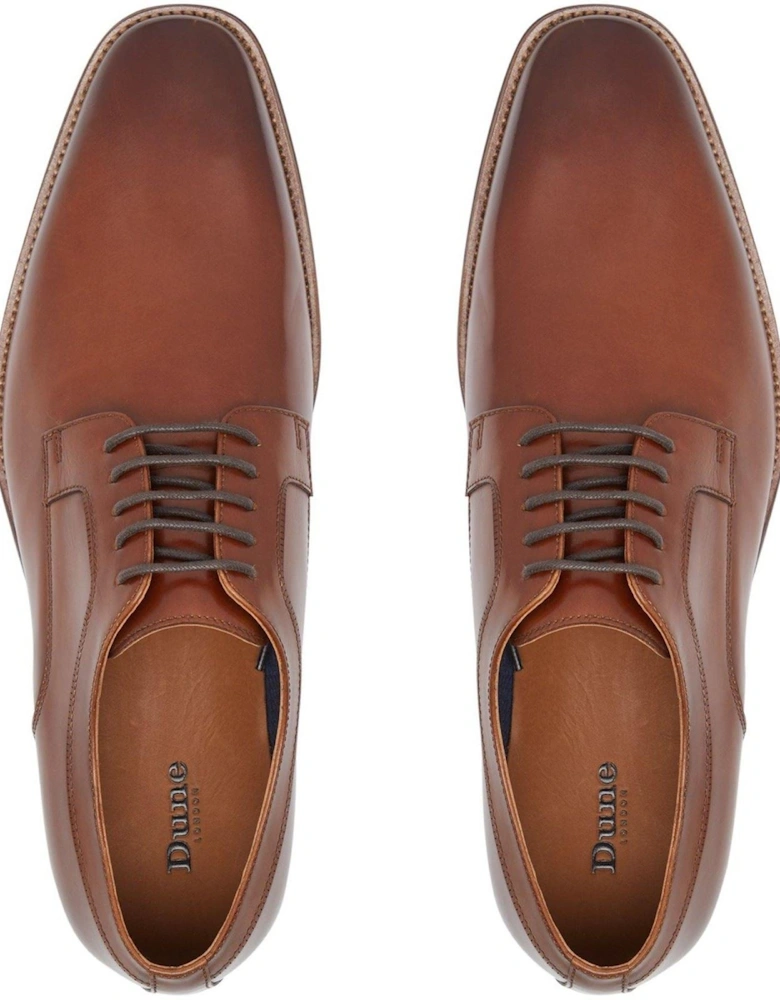 Dune Sparrows Leather Men's Brown Oxford Shoes