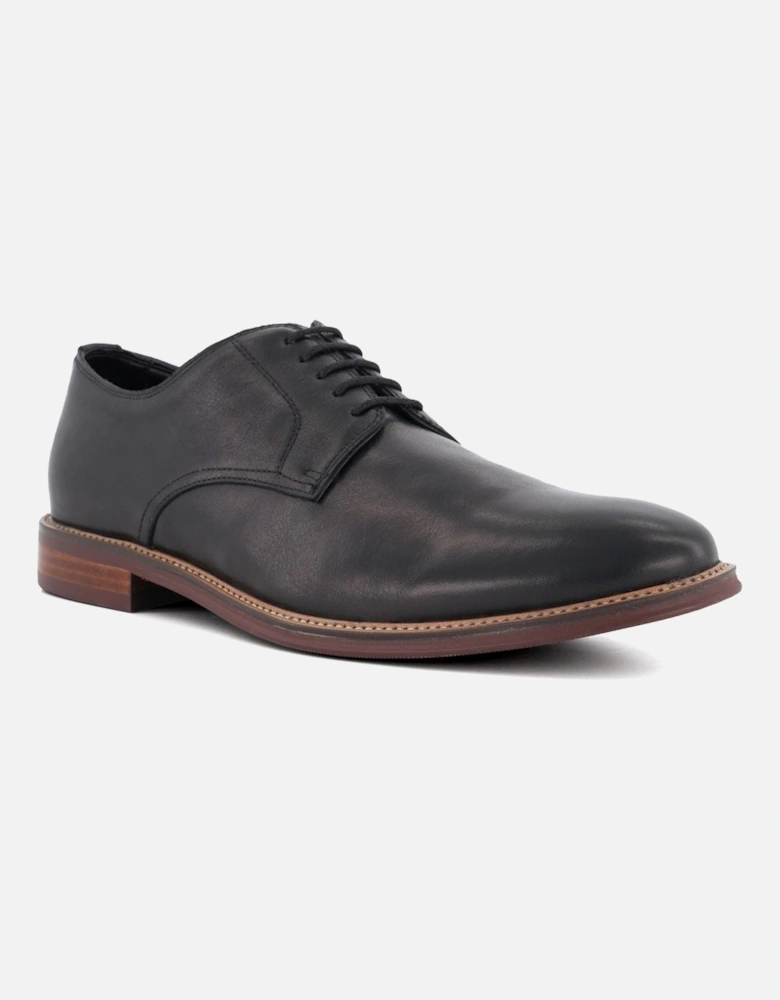 Dune Stanley Leather Men's Black Oxford Shoes