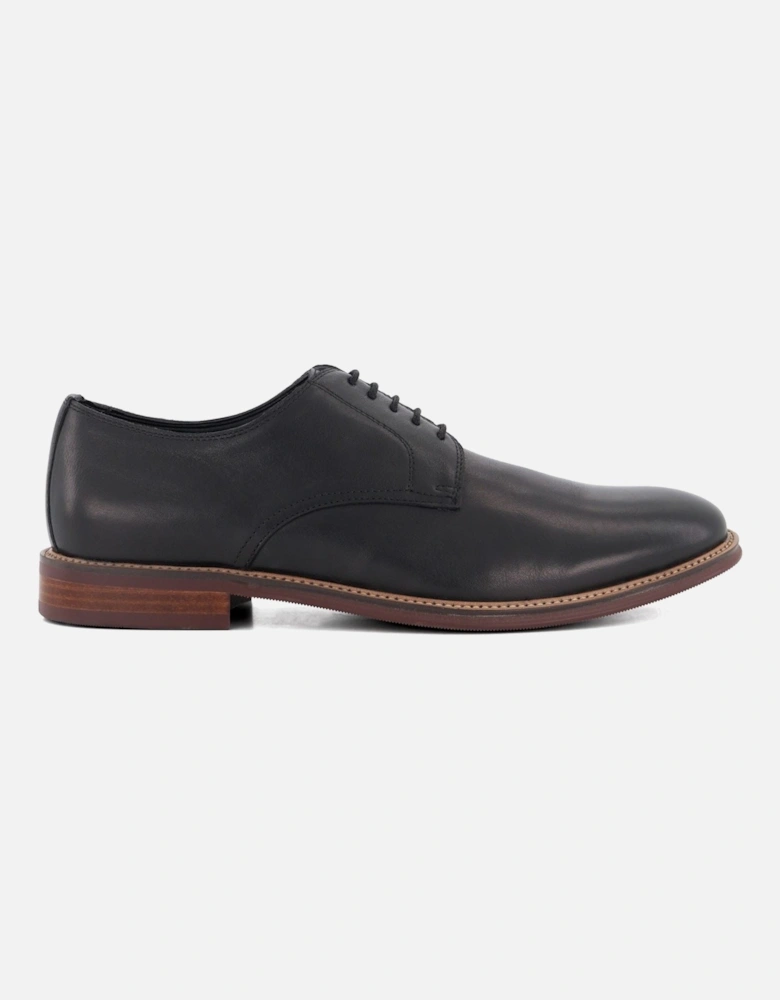 Dune Stanley Leather Men's Black Oxford Shoes