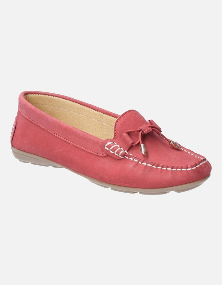 Maggie Leather Women's Red Loafers