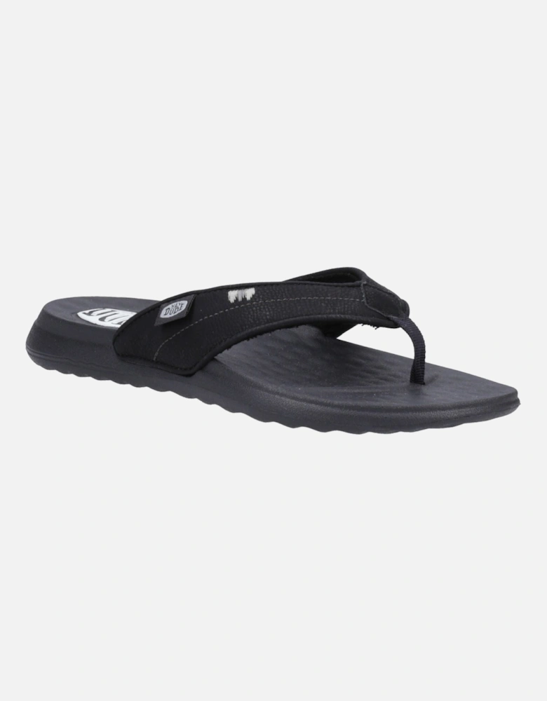 HEYDUDE Christi Flip Classic Polyurethane Women's Black Sandals