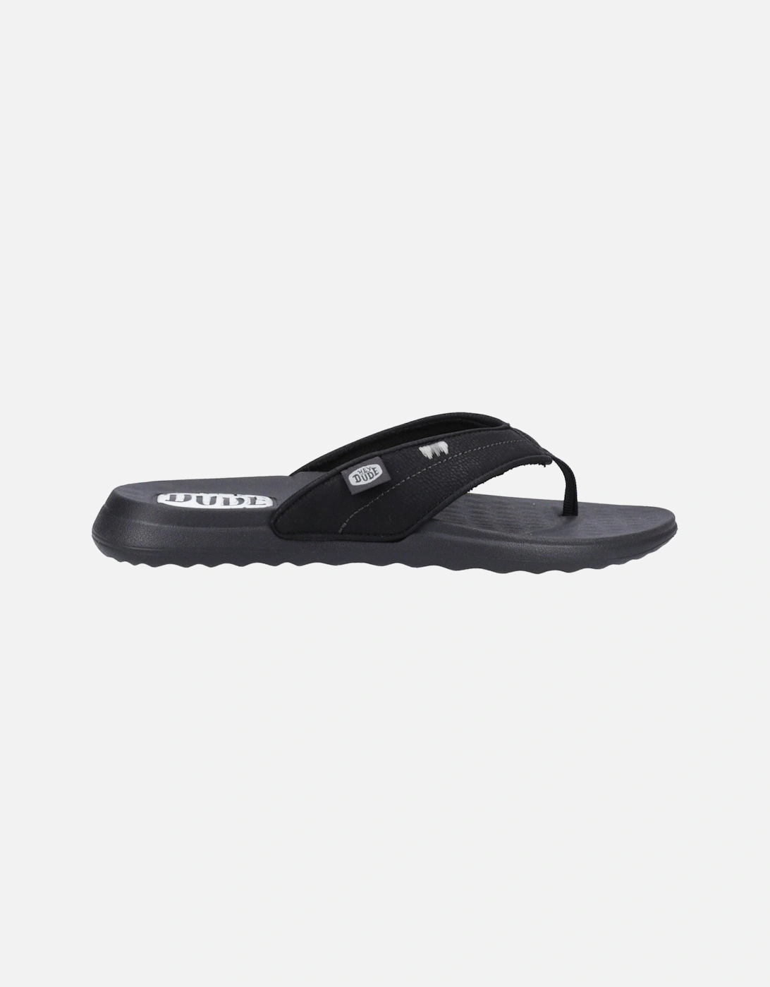 HEYDUDE Christi Flip Classic Polyurethane Women's Black Sandals