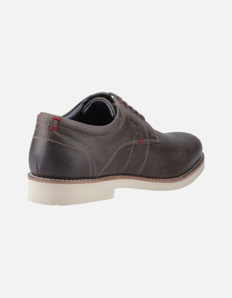 Hampton Leather Men's Grey Lace-Up Shoes