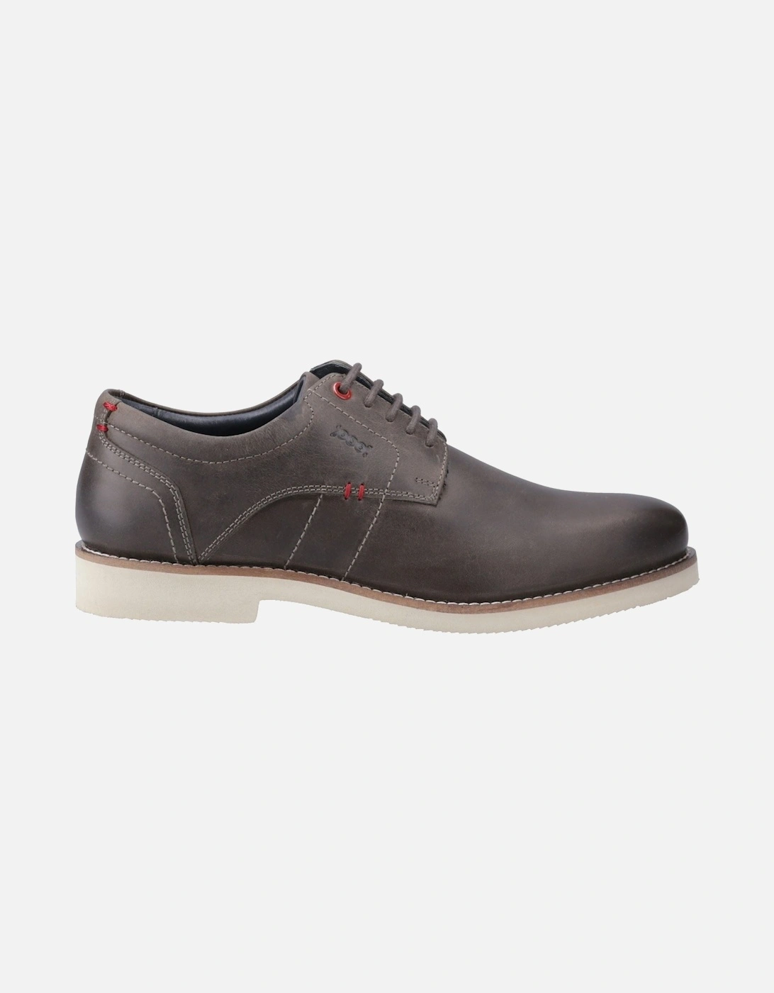 Hampton Leather Men's Grey Lace-Up Shoes