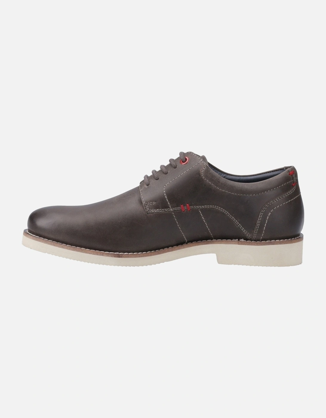 Hampton Leather Men's Grey Lace-Up Shoes