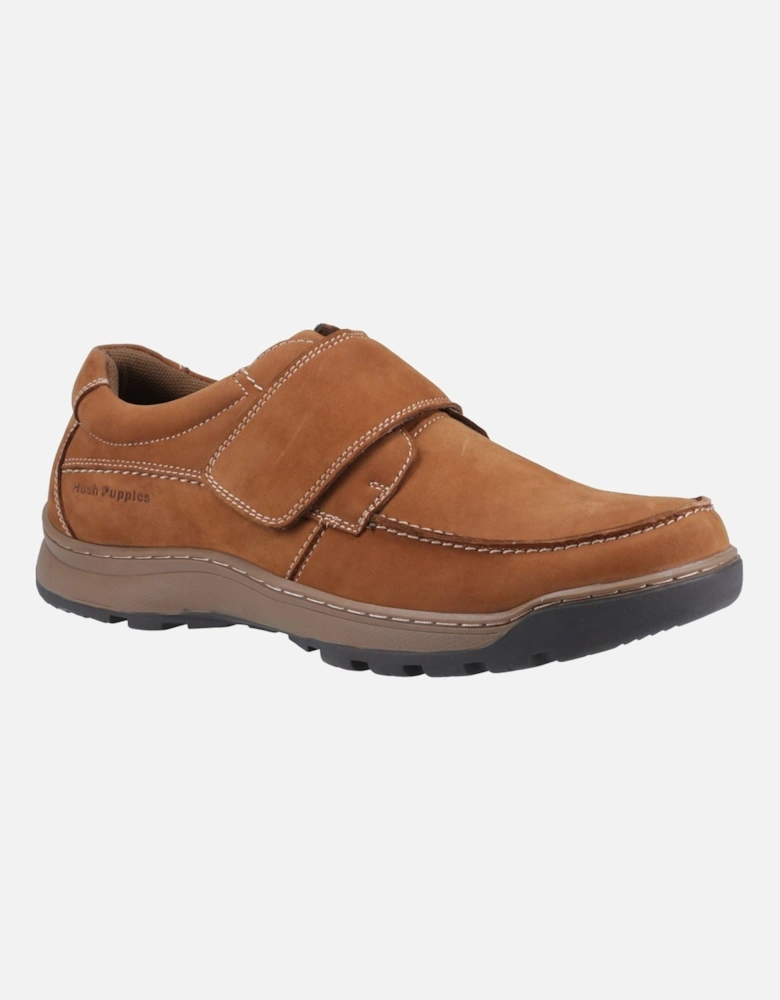 model Casper Touch Fastening Shoes Male in Tan Nubuck