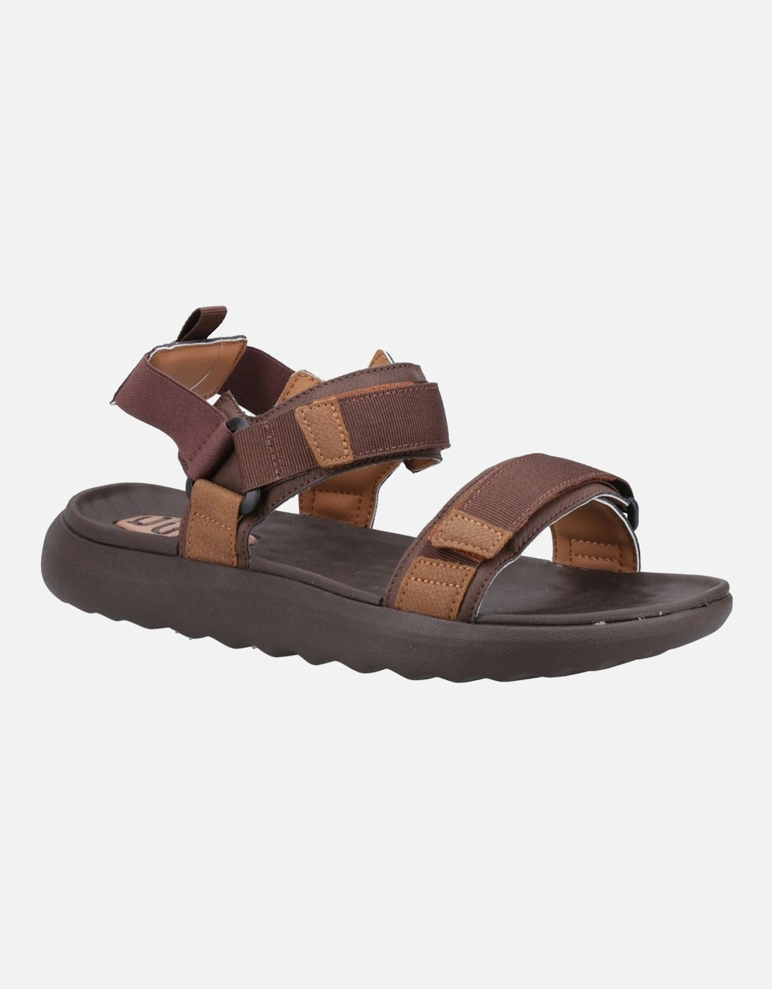 HEYDUDE model Carson Sandal Male in Brown/Brown, 10 of 9