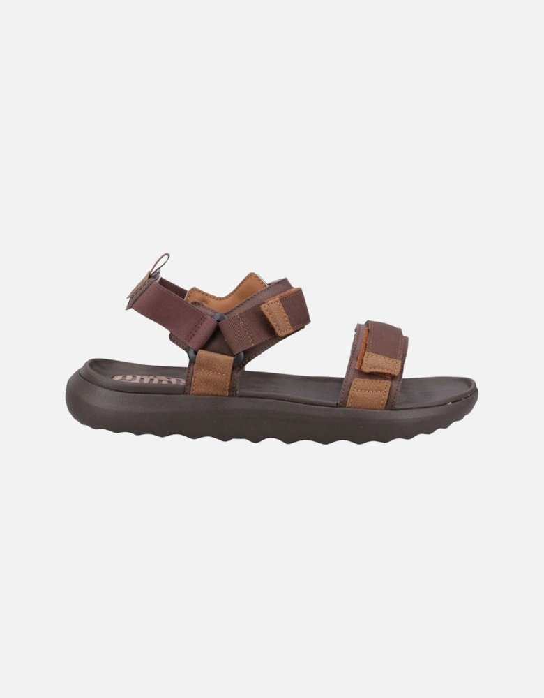 HEYDUDE model Carson Sandal Male in Brown/Brown