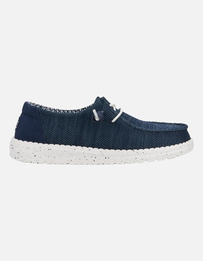 HEYDUDE Wendy Stretch Mesh Polyester Women's Navy Loafers