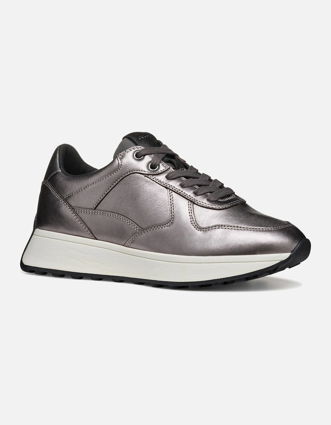 Geox Women's Metallic D Amabel A Sneakers In Gun - : 7.5 Size 7.5