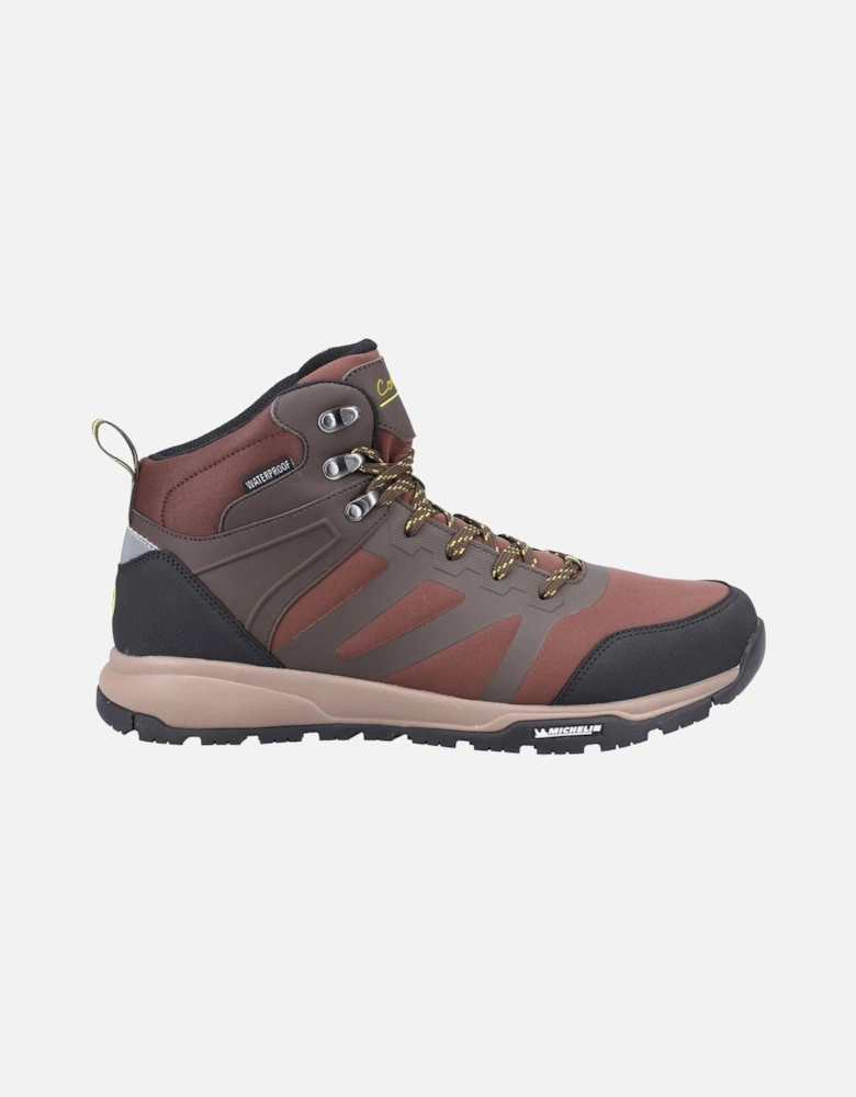 Kingham Mid Recycled Plastic+Synthetic Pu Men's Brown Hiking Boots