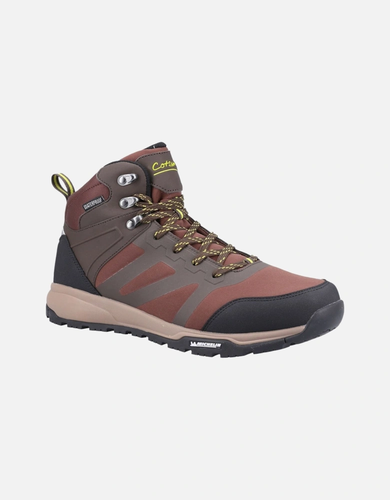 Kingham Mid Recycled Plastic+Synthetic Pu Men's Brown Hiking Boots