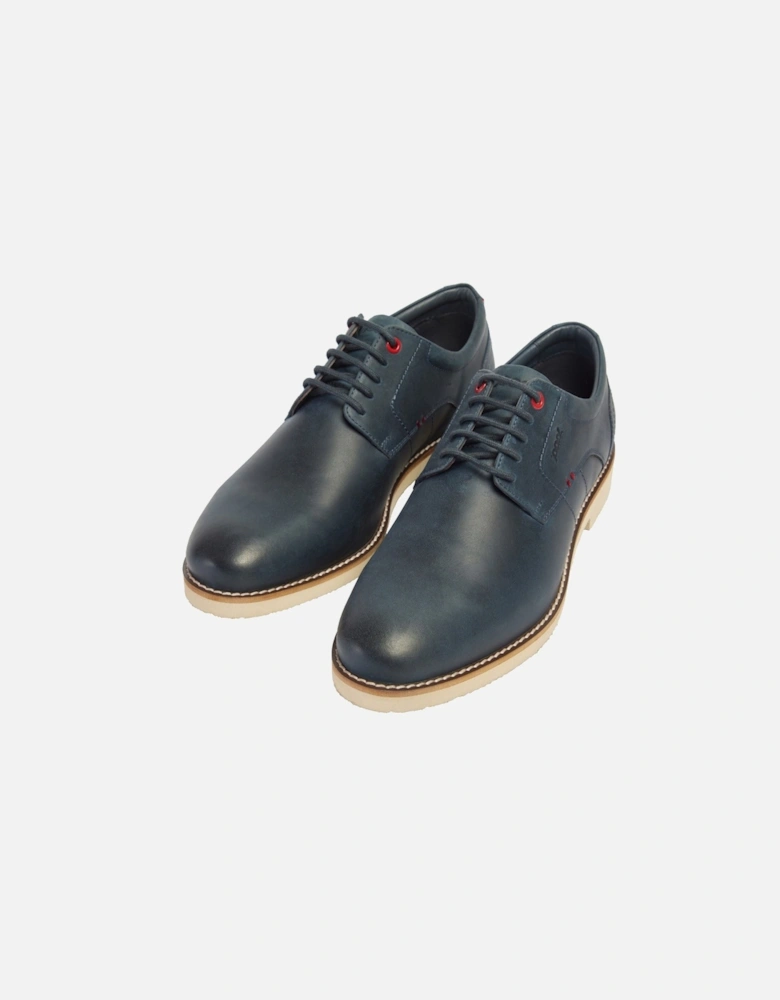 Hampton Leather Men's Navy Lace-Up Shoes