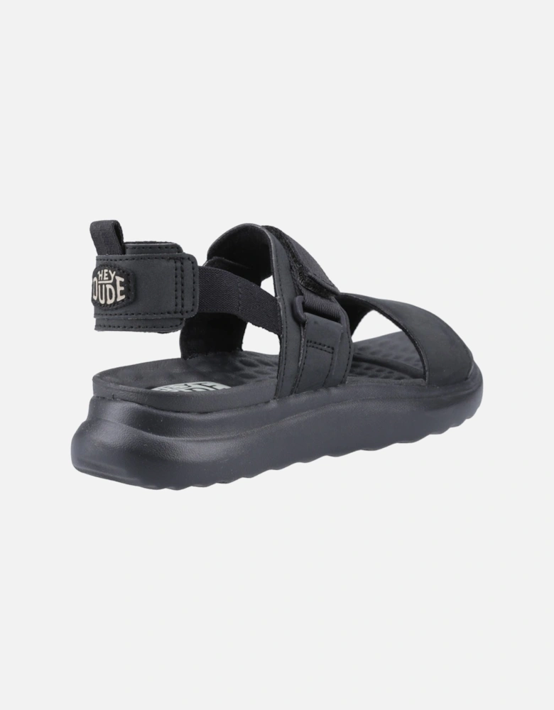 HEYDUDE model Collins Mono Sport Sandal Female in Black/Black