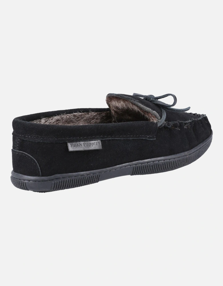 0 Suede Men's Black Slippers