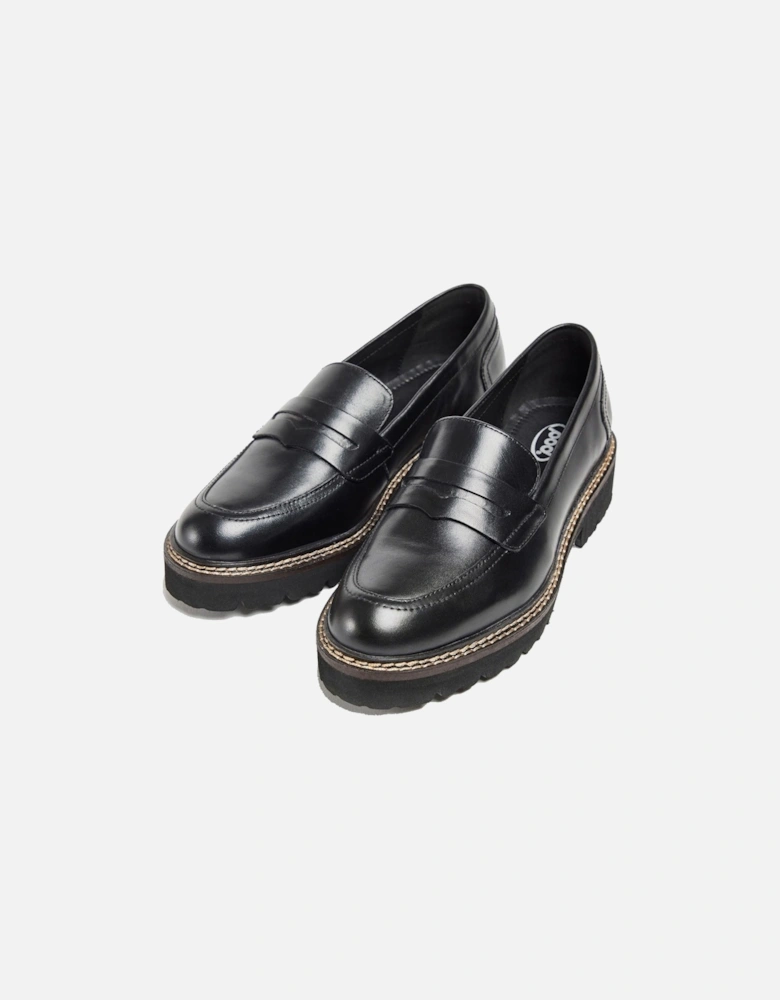 Kenny Leather Women's Black Loafers