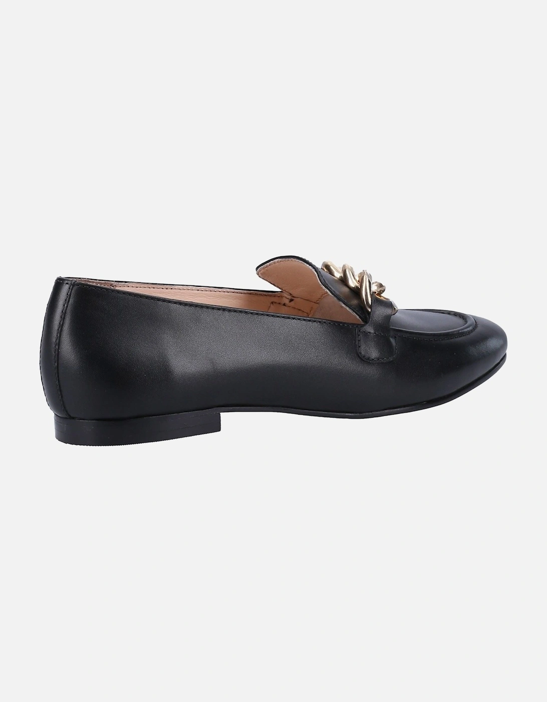 Harper Chain Leather Women's Black Loafers