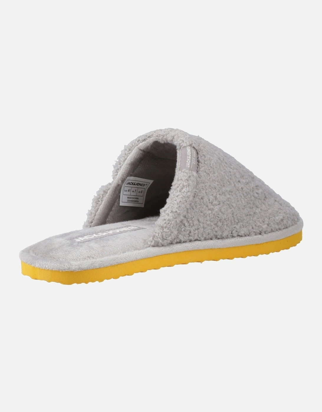 Harry Fluff Polyester Men's Frost Grey Slippers