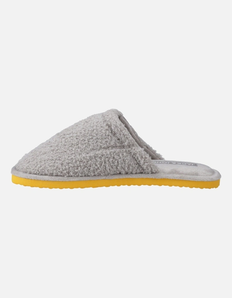 Harry Fluff Polyester Men's Frost Grey Slippers