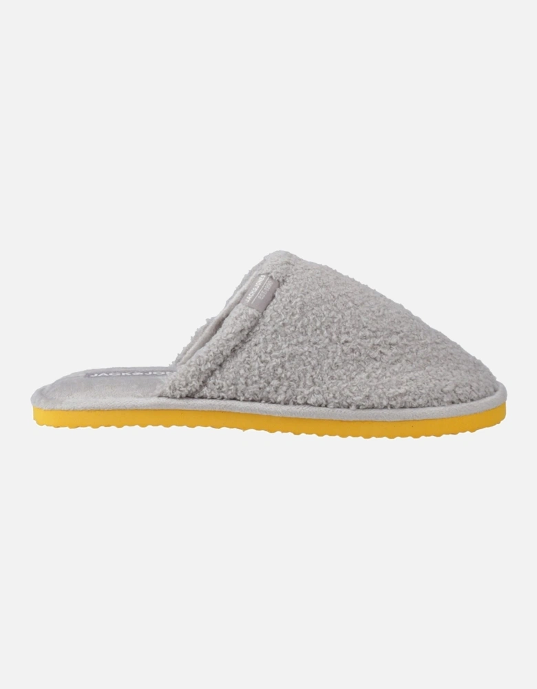 Harry Fluff Polyester Men's Frost Grey Slippers