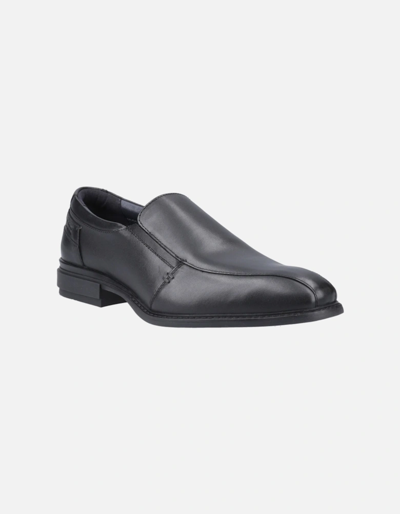 Spear Leather Men's Black Slip-On Shoes