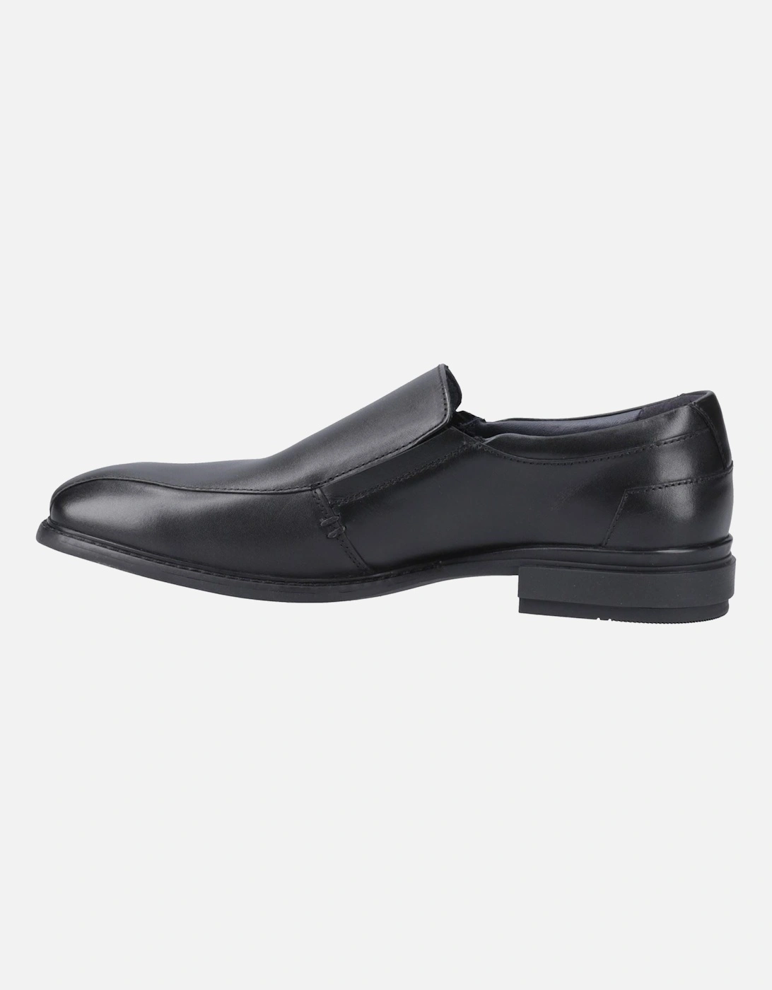 Spear Leather Men's Black Slip-On Shoes