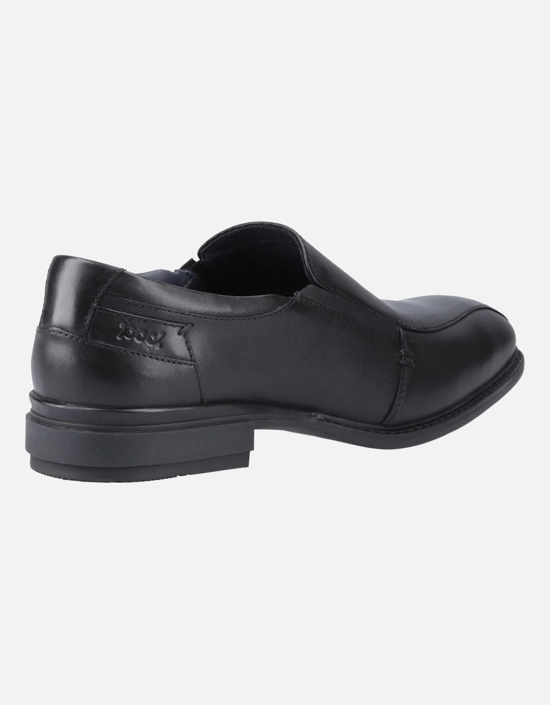 Spear Leather Men's Black Slip-On Shoes