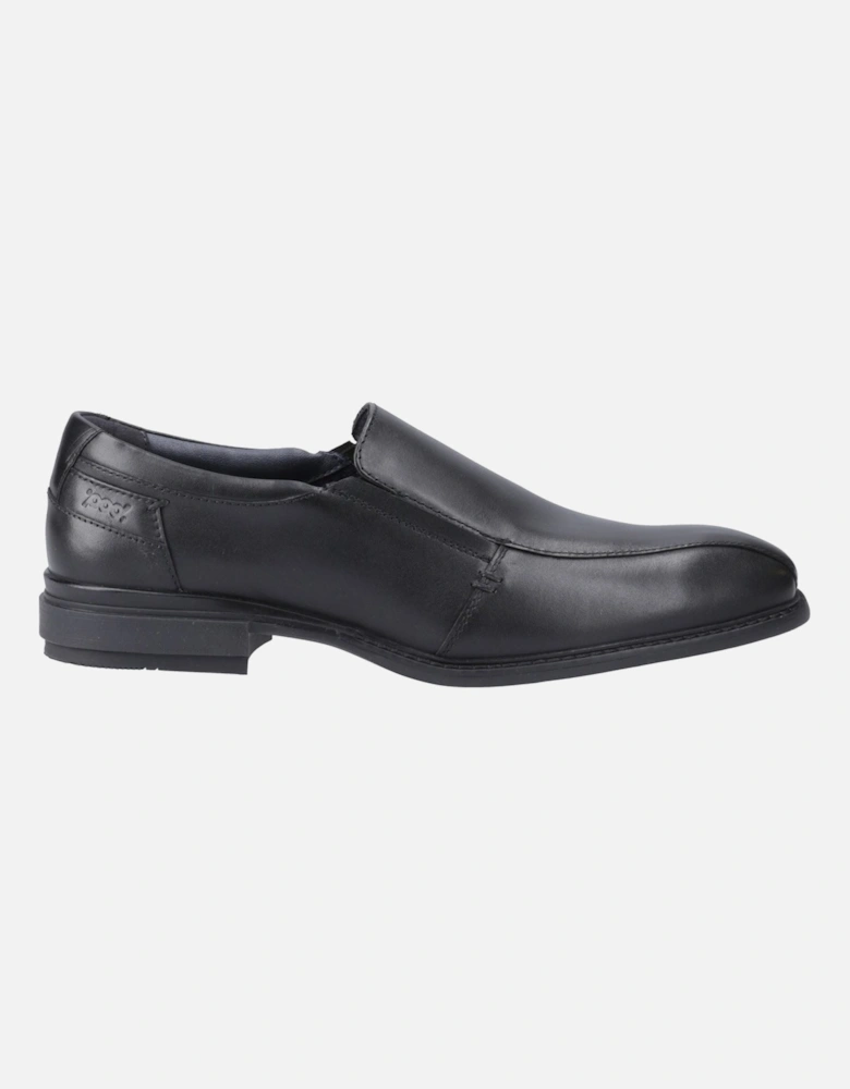 Spear Leather Men's Black Slip-On Shoes