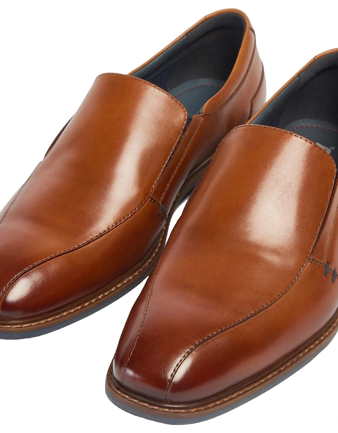 Spear Leather Men's Cognac Slip-On Shoes