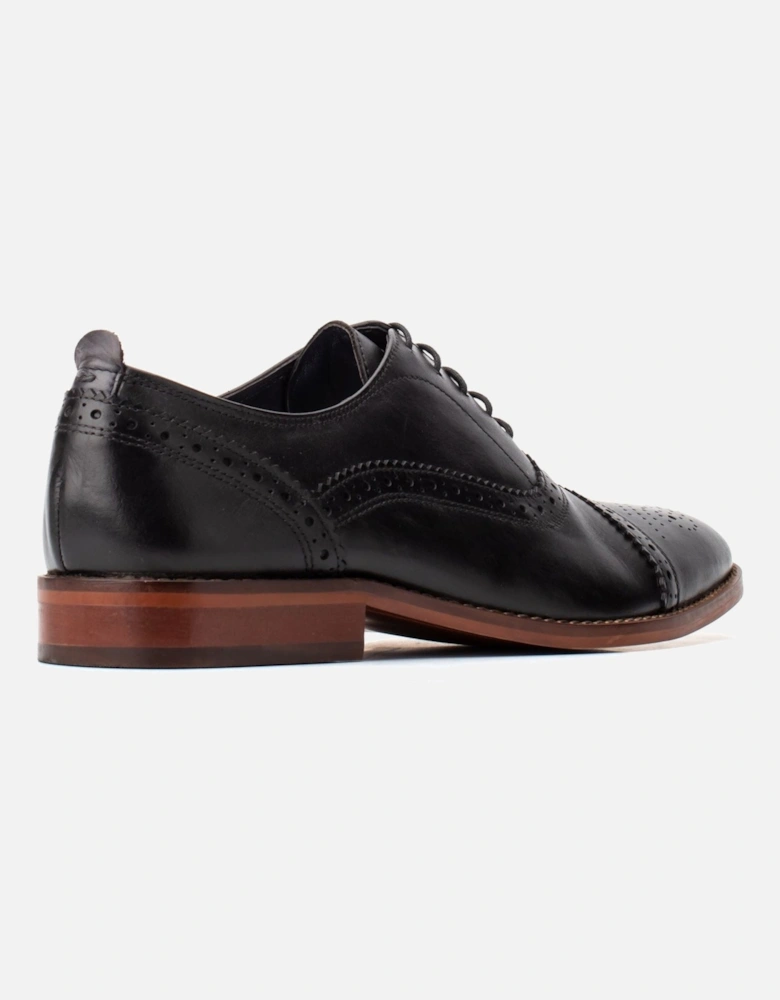 London model Cast Waxy Brogue Shoe Male in Black