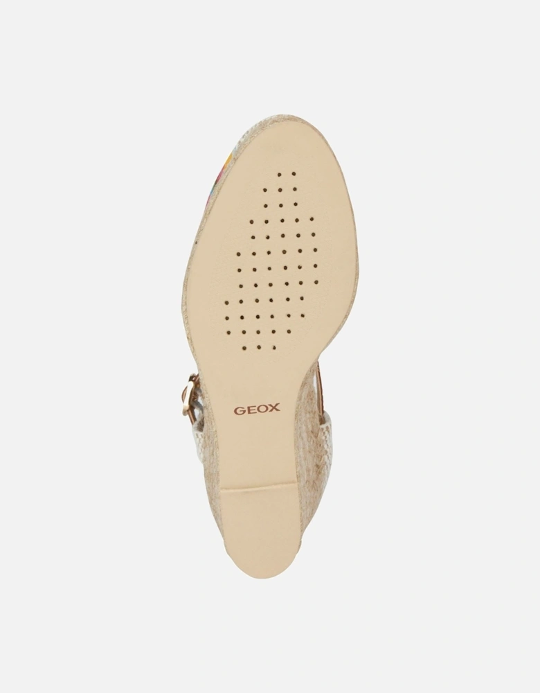 D GELSA Textile Women's Camel Sandals