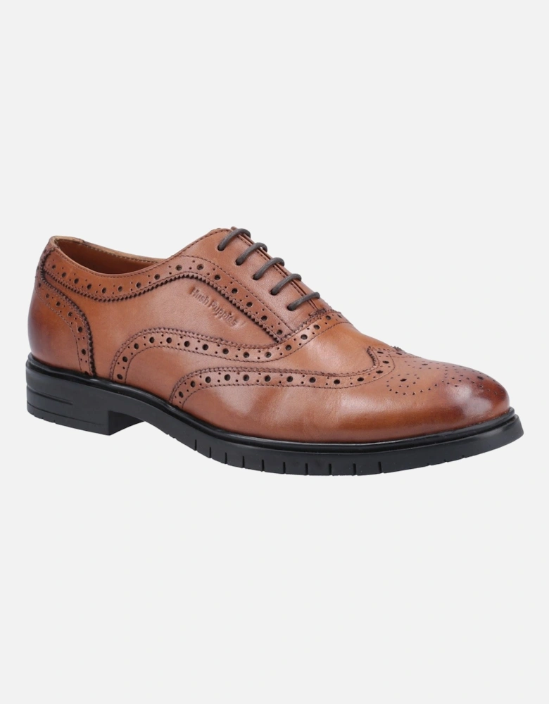 Santiago Leather Men's Tan Lace-Up Shoes