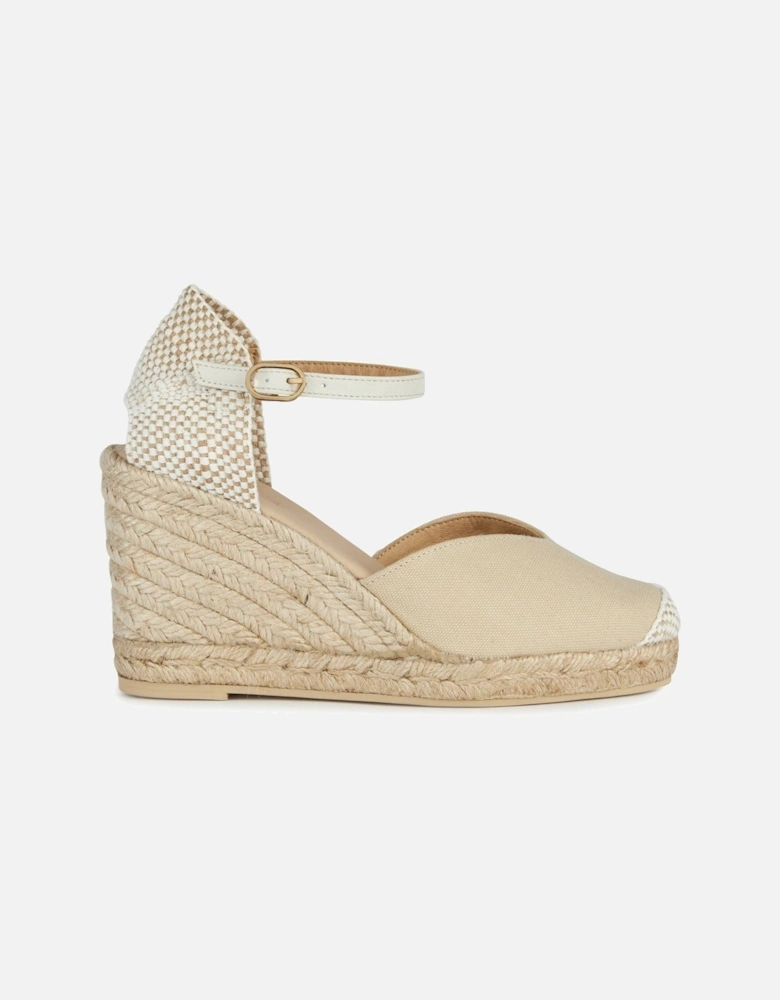 D GELSA Textile Women's Light Sand Sandals