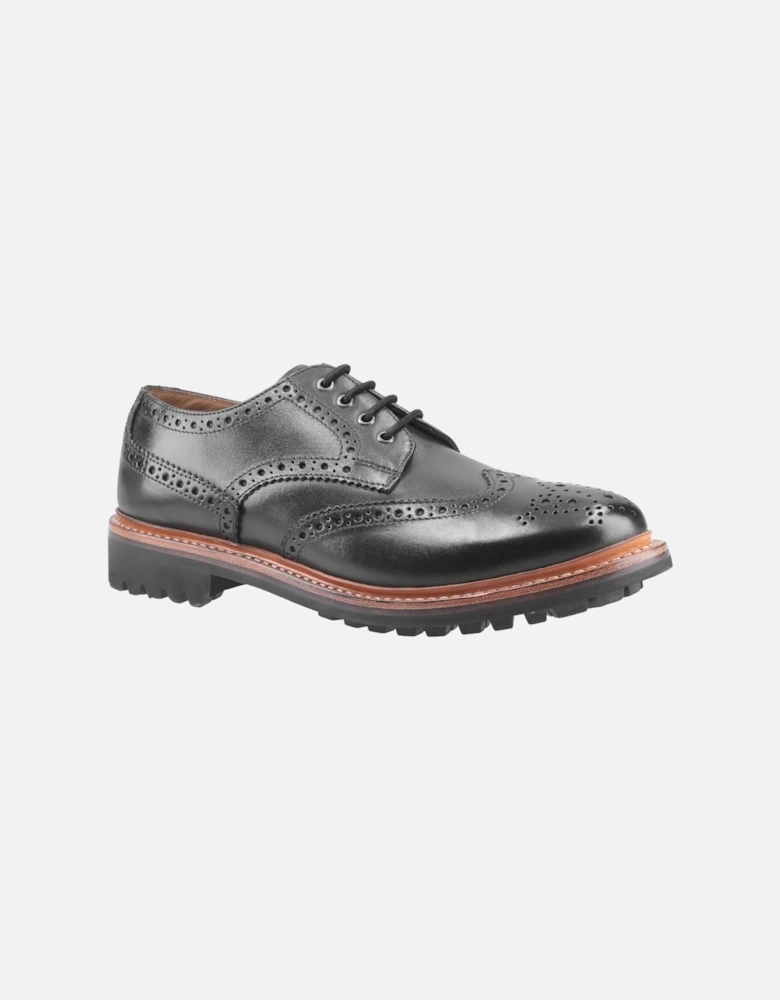 Quenington Commando Leather Men's Black Lace-Up Shoes