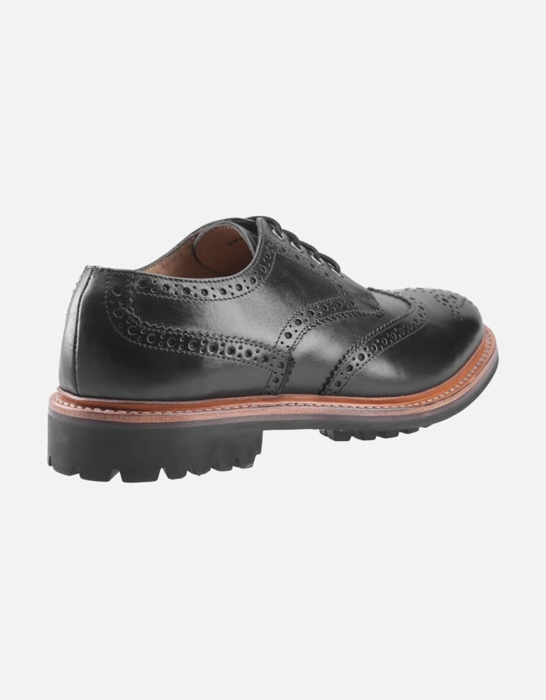 Quenington Commando Leather Men's Black Lace-Up Shoes