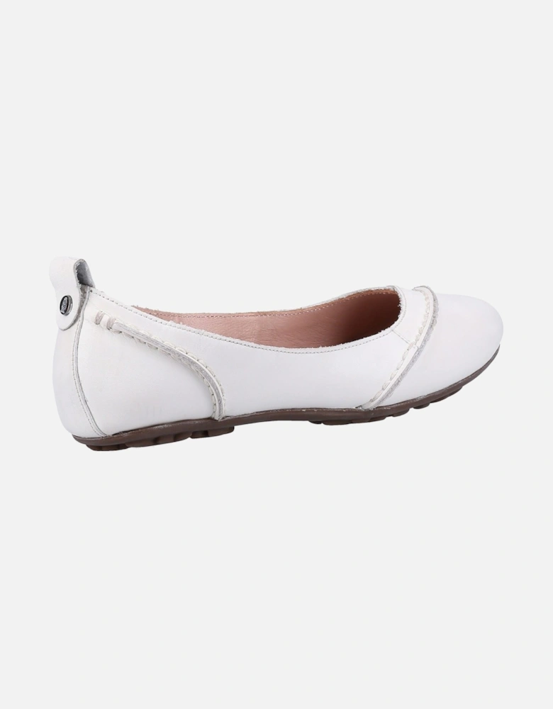 Janessa Leather Women's White Flats