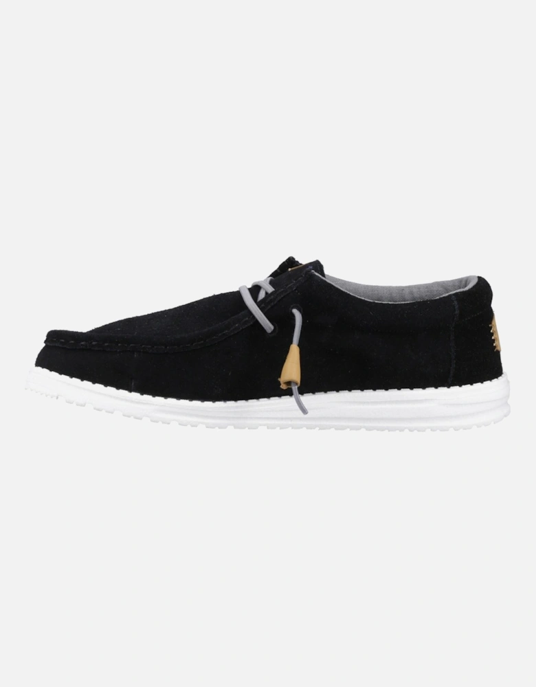 HEYDUDE model Wally Craft Suede Shoe Unisex in Black