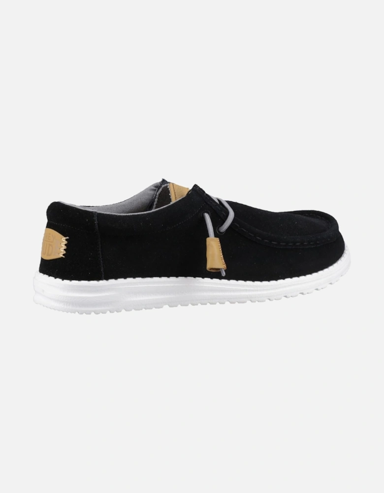 HEYDUDE model Wally Craft Suede Shoe Unisex in Black