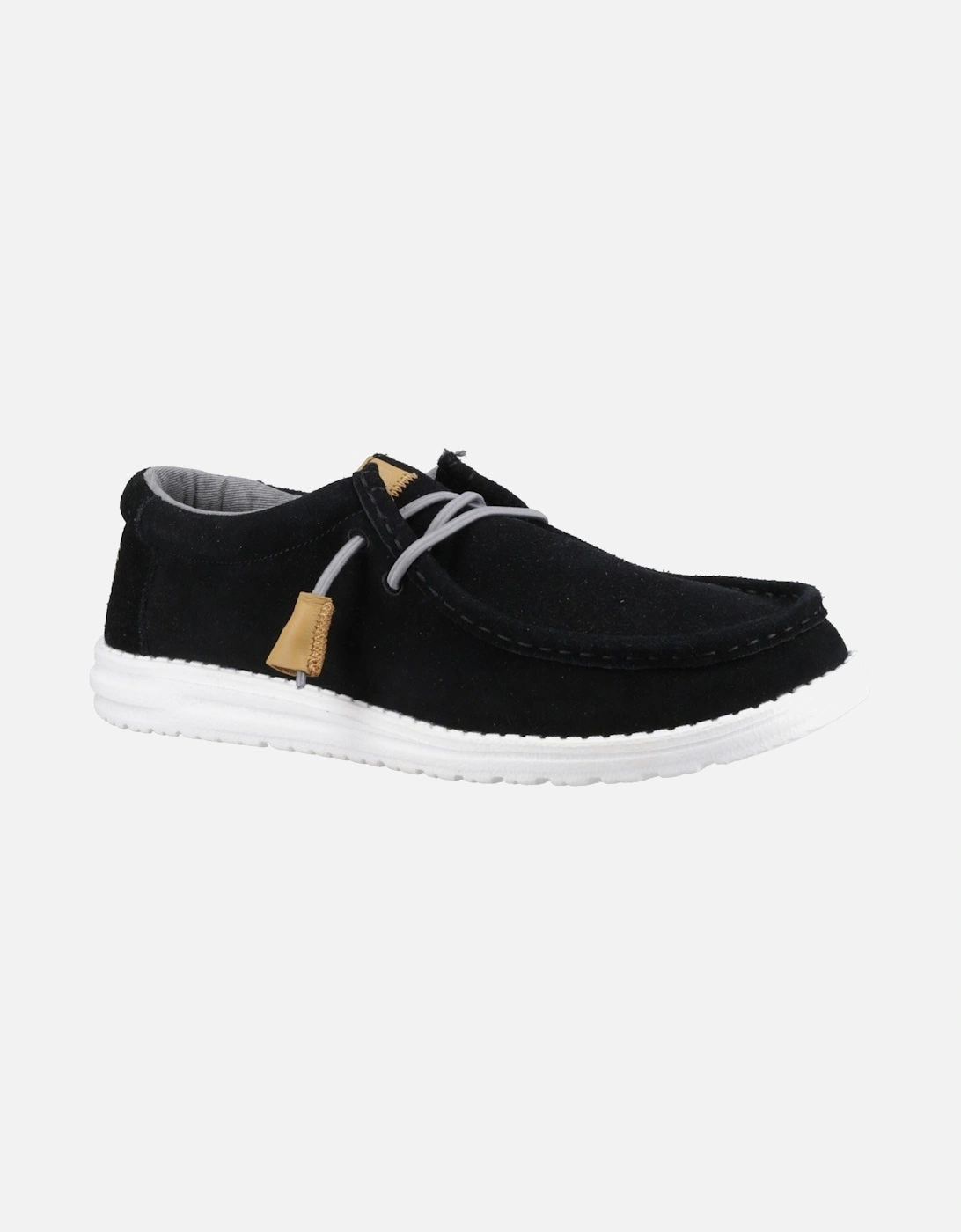 HEYDUDE model Wally Craft Suede Shoe Unisex in Black, 10 of 9