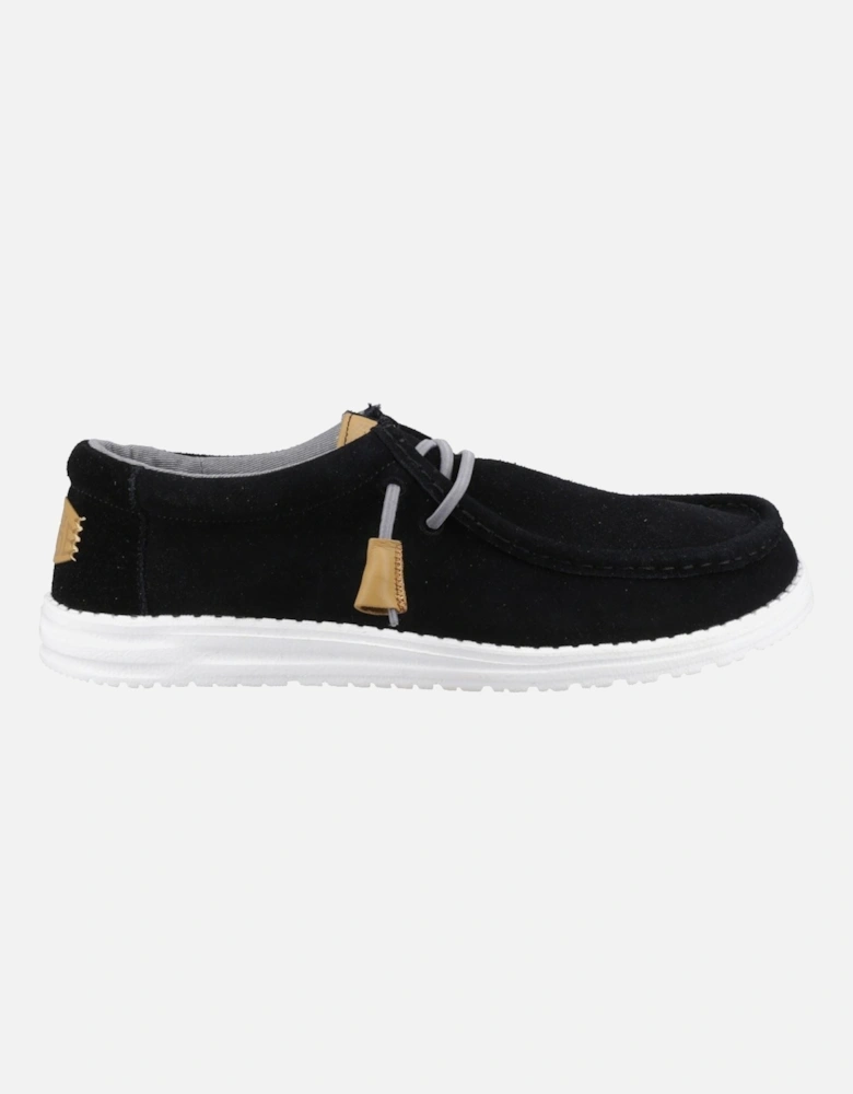 HEYDUDE model Wally Craft Suede Shoe Unisex in Black