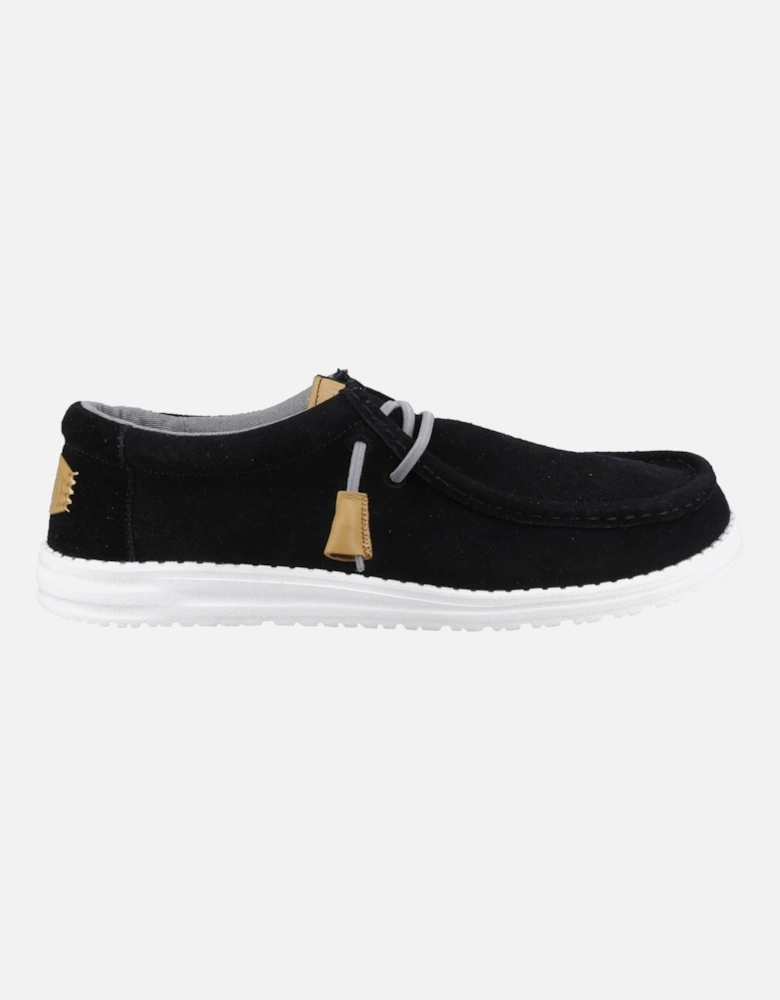 HEYDUDE model Wally Craft Suede Shoe Unisex in Black