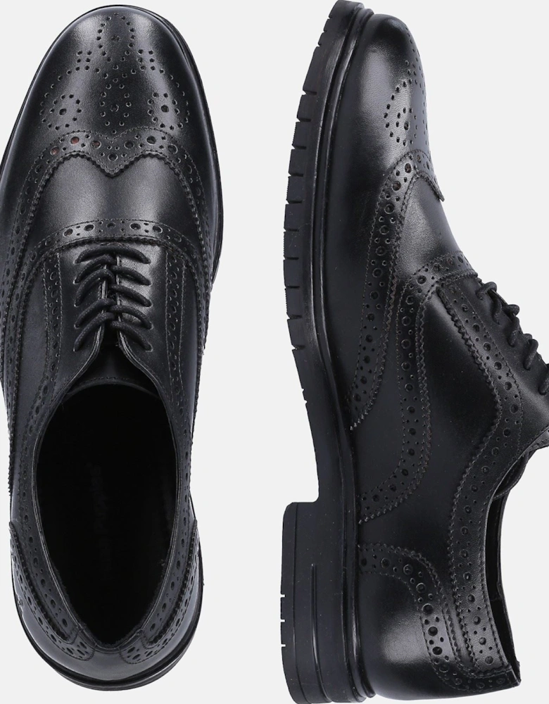 Santiago Leather Men's Black Lace-Up Shoes