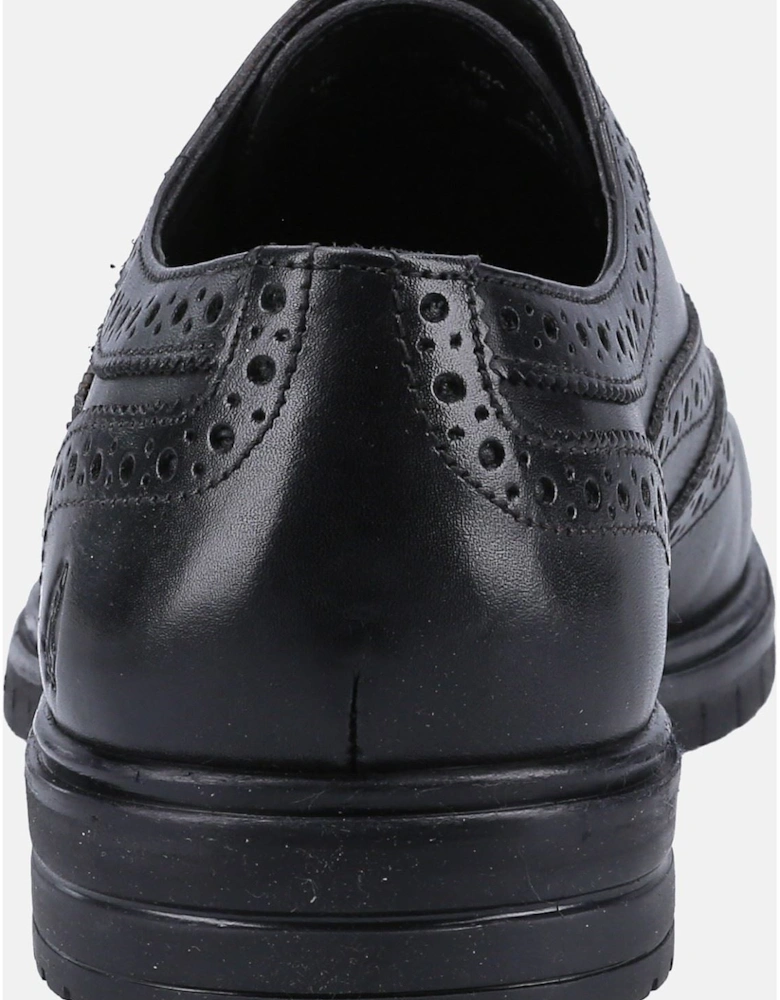 Santiago Leather Men's Black Lace-Up Shoes