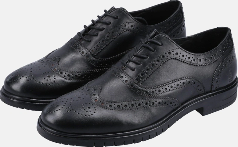 Santiago Leather Men's Black Lace-Up Shoes