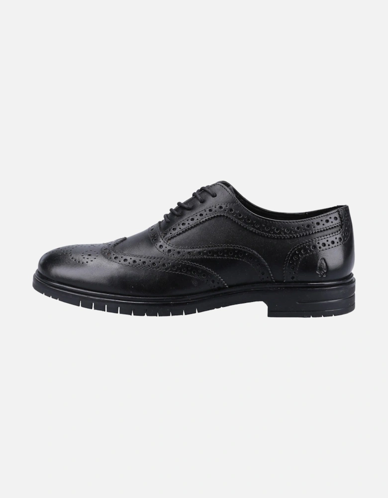 Santiago Leather Men's Black Lace-Up Shoes