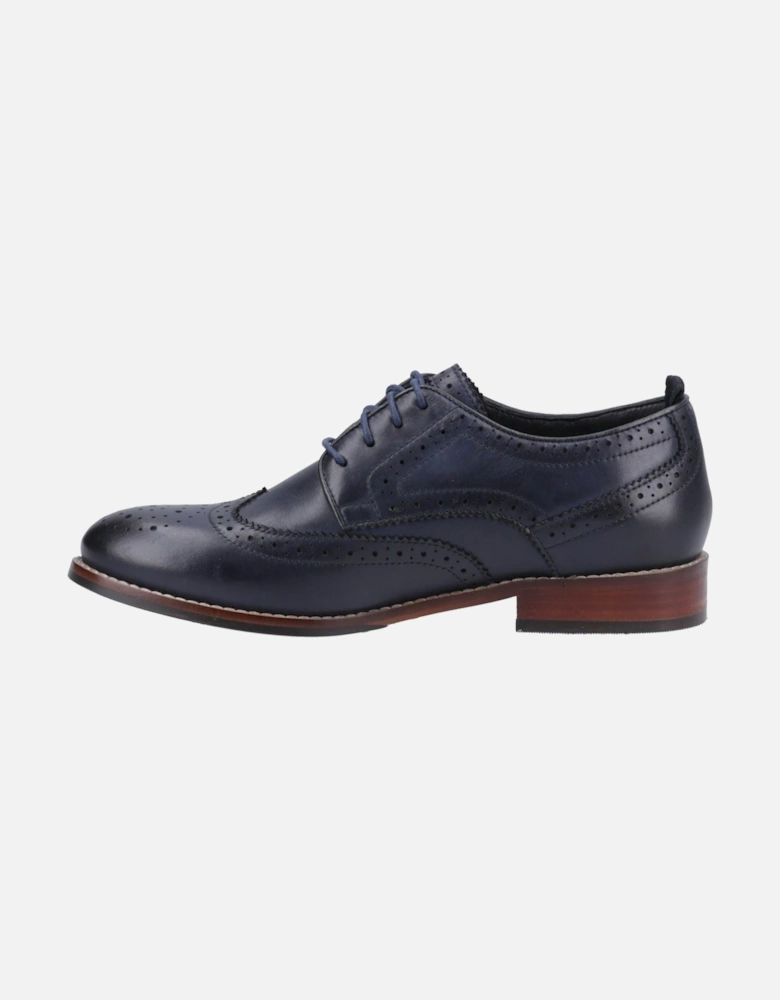 Natalia Leather Women's Navy Brogues Shoes