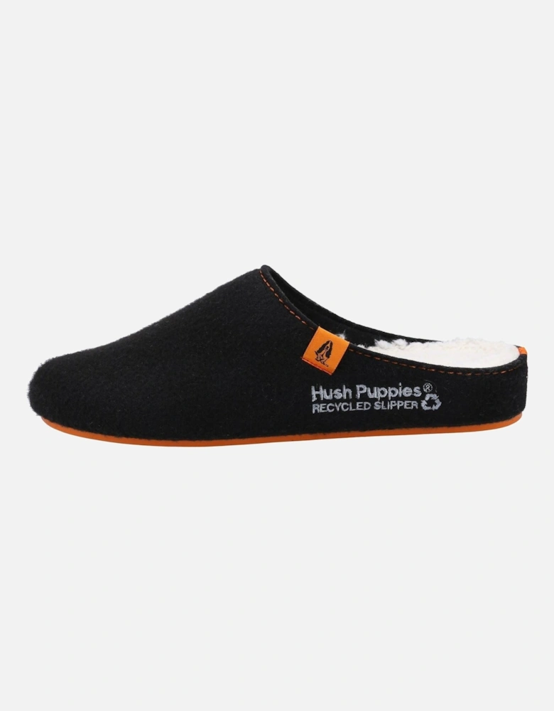 The Good 90% Recycled RPET Polyester Men's Black Slippers