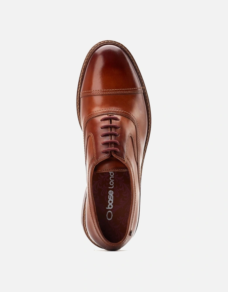 London Tatton Leather Men's Burnt Tan Oxford Shoes