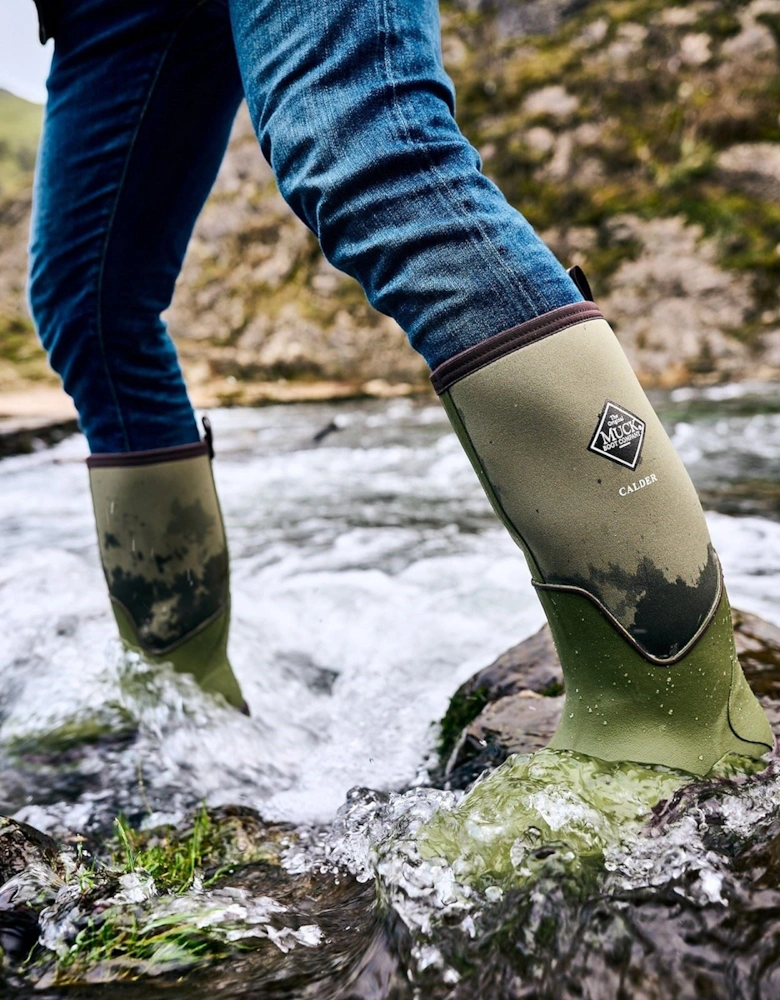 Muck Boots Calder Rubber Olive Wellington Boots